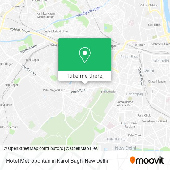 Hotel Metropolitan in Karol Bagh map