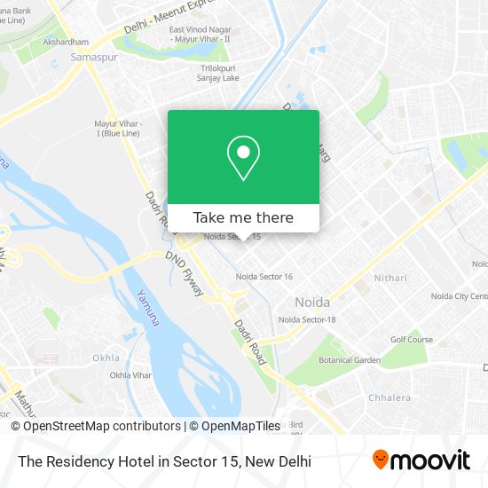 The Residency Hotel in Sector 15 map