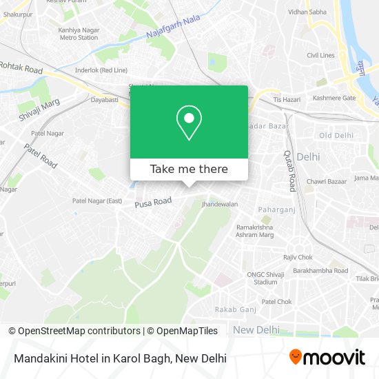 Mandakini Hotel in Karol Bagh map