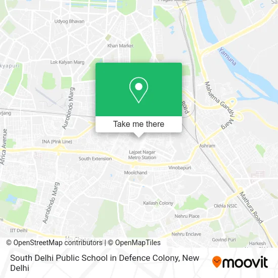 South Delhi Public School in Defence Colony map