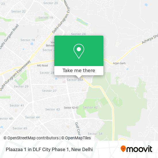 Plaazaa 1 in DLF City Phase 1 map