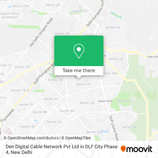 Den Digital Cable Network Pvt Ltd in DLF City Phase 4 map