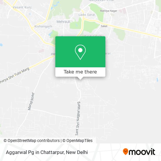 Aggarwal Pg in Chattarpur map