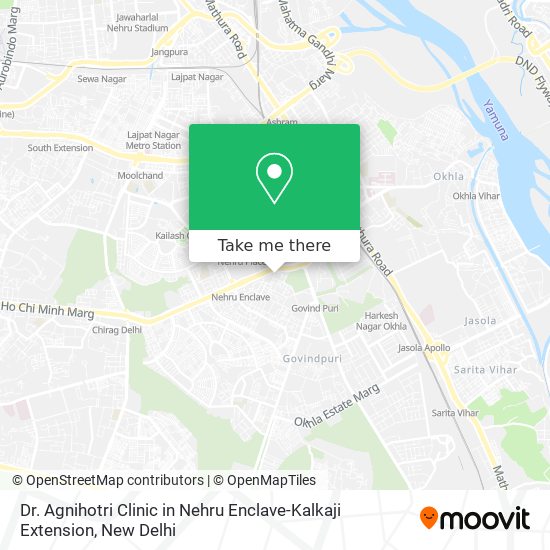 Dr. Agnihotri Clinic in Nehru Enclave-Kalkaji Extension map