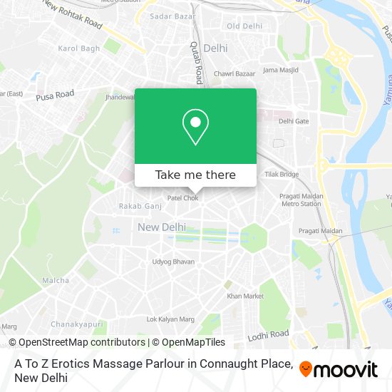 A To Z Erotics Massage Parlour in Connaught Place map