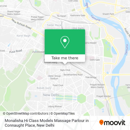 Monalisha Hi Class Models Massage Parlour in Connaught Place map