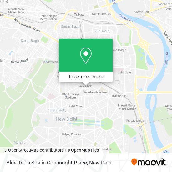 Blue Terra Spa in Connaught Place map