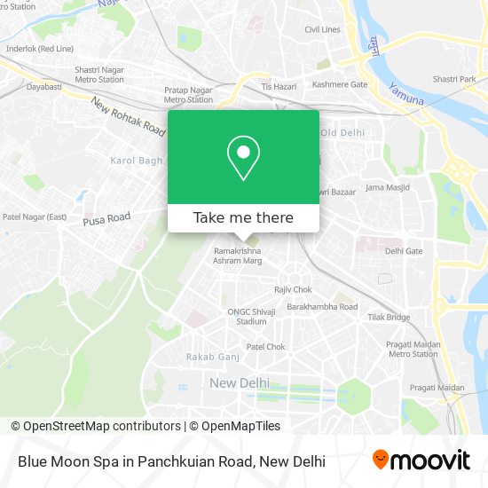 Blue Moon Spa in Panchkuian Road map