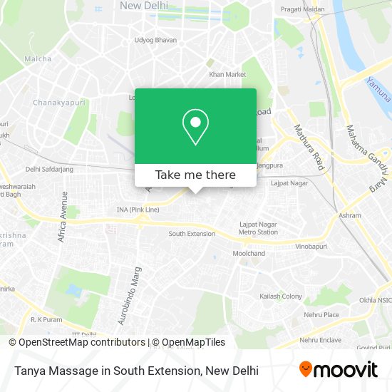 Tanya Massage in South Extension map