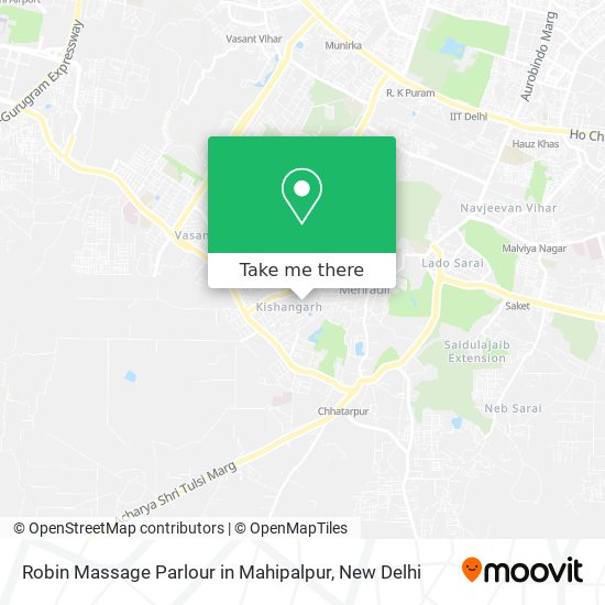 Robin Massage Parlour in Mahipalpur map