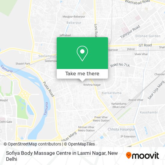 Sofiya Body Massage Centre in Laxmi Nagar map