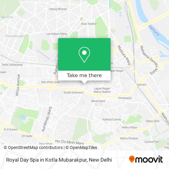 Royal Day Spa in Kotla Mubarakpur map