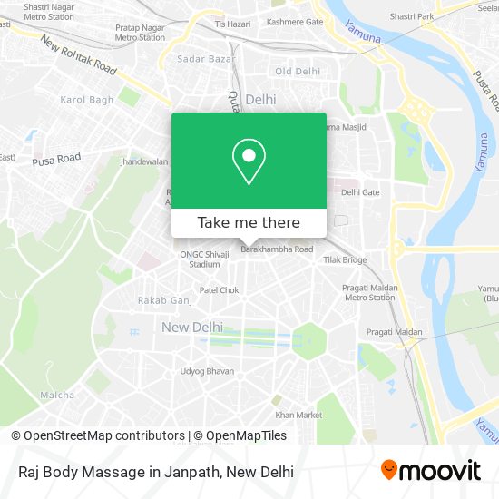 Raj Body Massage in Janpath map