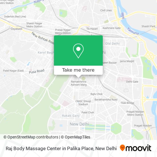 Raj Body Massage Center in Palika Place map