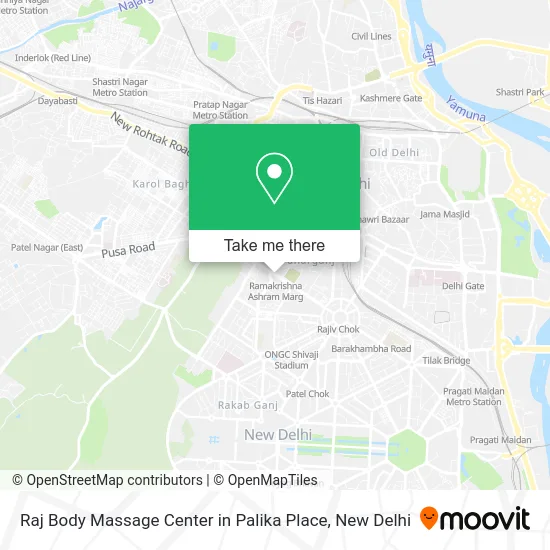 Raj Body Massage Center in Palika Place map