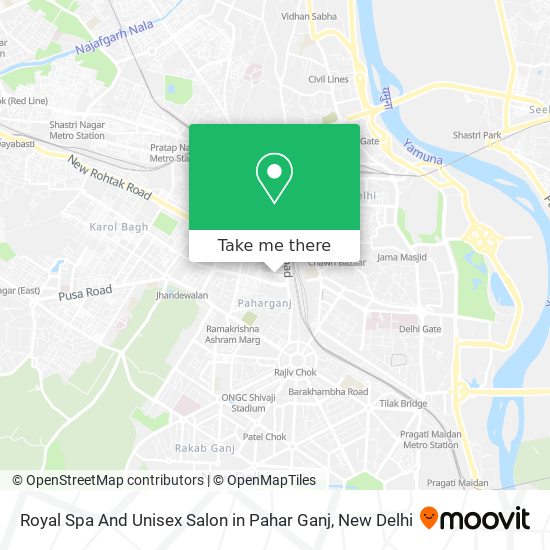 Royal Spa And Unisex Salon in Pahar Ganj map