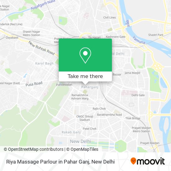 Riya Massage Parlour in Pahar Ganj map