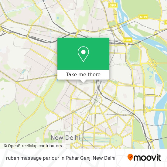 ruban massage parlour in Pahar Ganj map