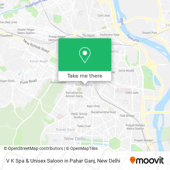 V K Spa & Unisex Saloon in Pahar Ganj map