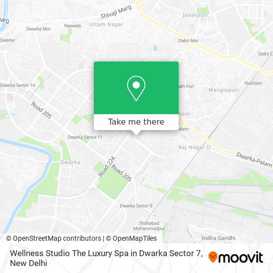 Wellness Studio The Luxury Spa in Dwarka Sector 7 map
