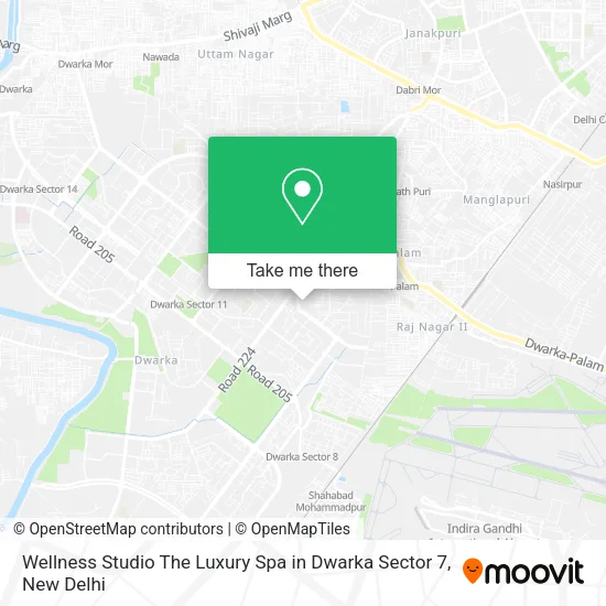 Wellness Studio The Luxury Spa in Dwarka Sector 7 map