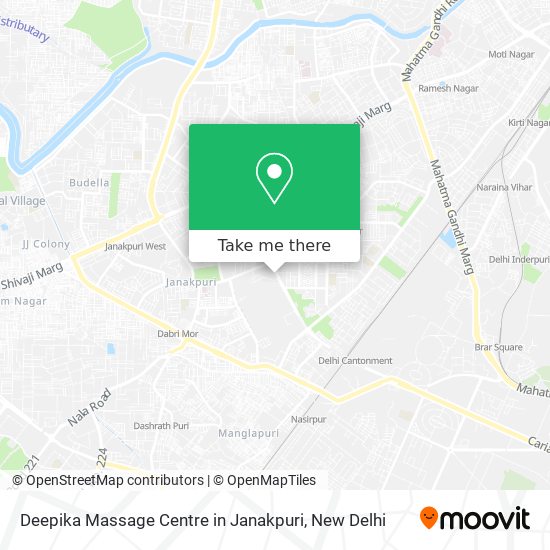 Deepika Massage Centre in Janakpuri map