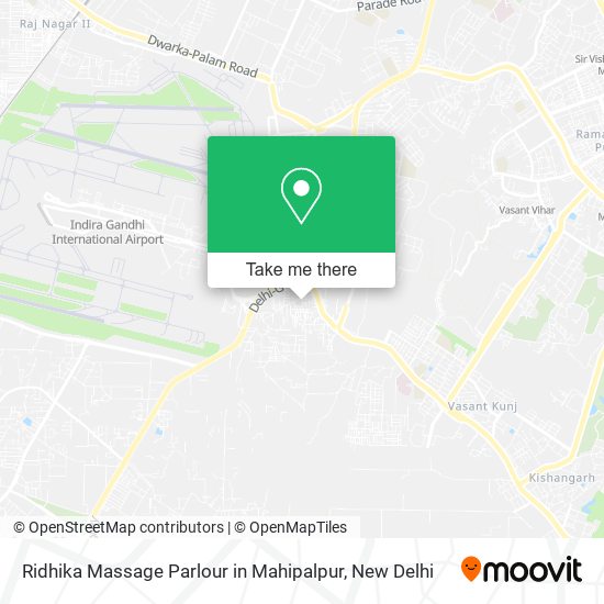 Ridhika Massage Parlour in Mahipalpur map