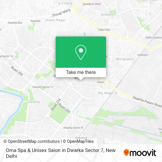 Oma Spa & Unisex Salon in Dwarka Sector 7 map