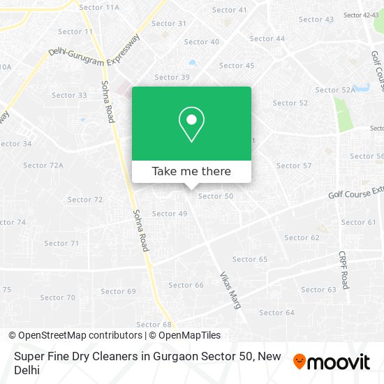 Super Fine Dry Cleaners in Gurgaon Sector 50 map