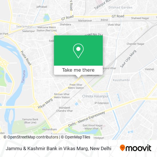 Jammu & Kashmir Bank in Vikas Marg map