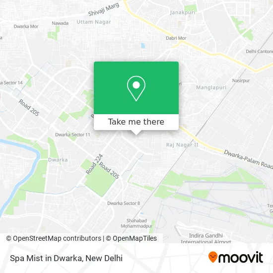 Spa Mist in Dwarka map