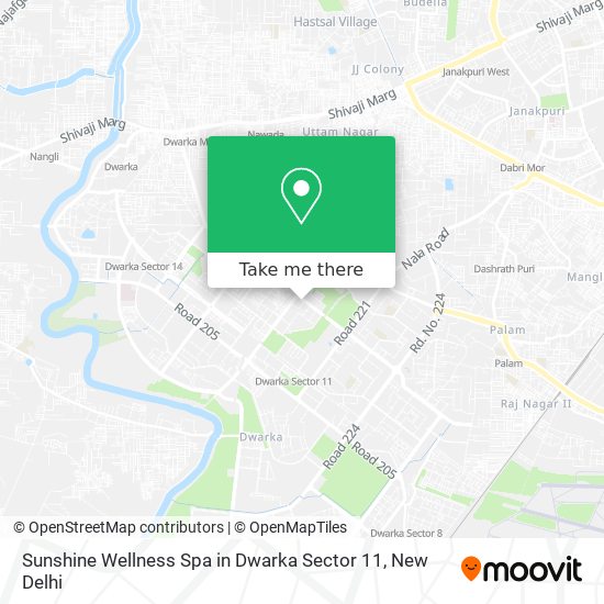 Sunshine Wellness Spa in Dwarka Sector 11 map