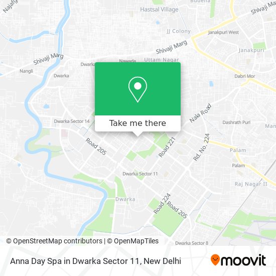 Anna Day Spa in Dwarka Sector 11 map