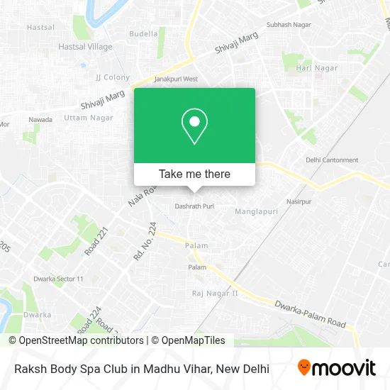 Raksh Body Spa Club in Madhu Vihar map