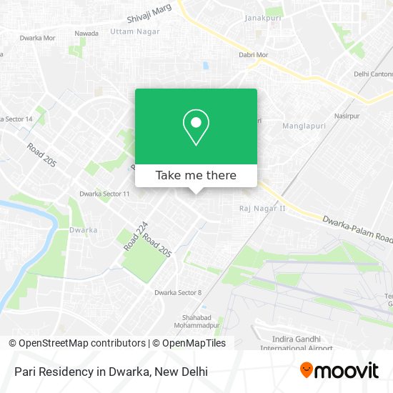 Pari Residency in Dwarka map