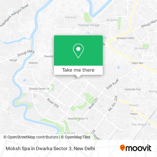 Moksh Spa in Dwarka Sector 3 map