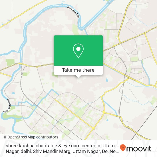 shree krishna charitable & eye care center in Uttam Nagar, delhi, Shiv Mandir Marg, Uttam Nagar, De map