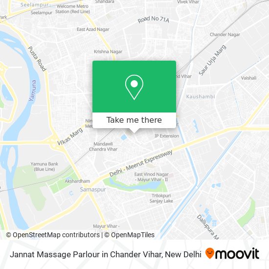 Jannat Massage Parlour in Chander Vihar map