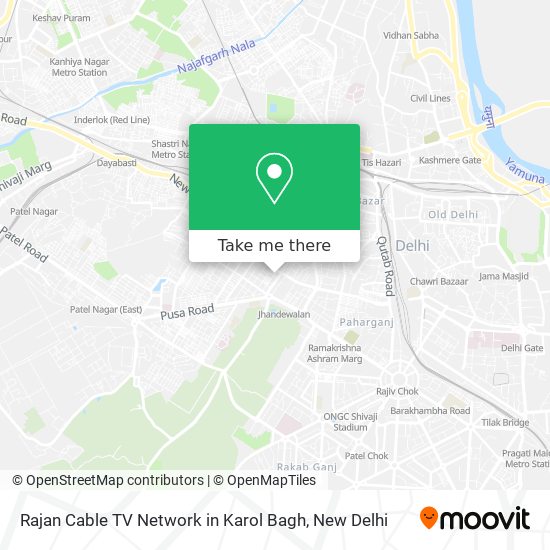 Rajan Cable TV Network in Karol Bagh map