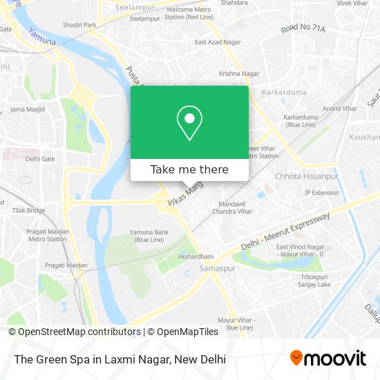 The Green Spa in Laxmi Nagar map