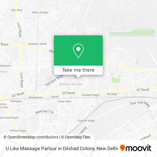 U Like Massage Parlour in Dilshad Colony map