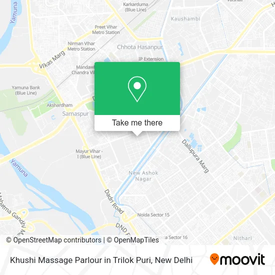 Khushi Massage Parlour in Trilok Puri map
