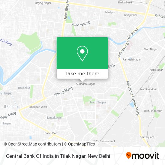 Central Bank Of India in Tilak Nagar map