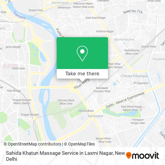 Sahida Khatun Massage Service in Laxmi Nagar map