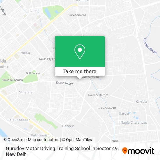 Gurudev Motor Driving Training School in Sector 49 map