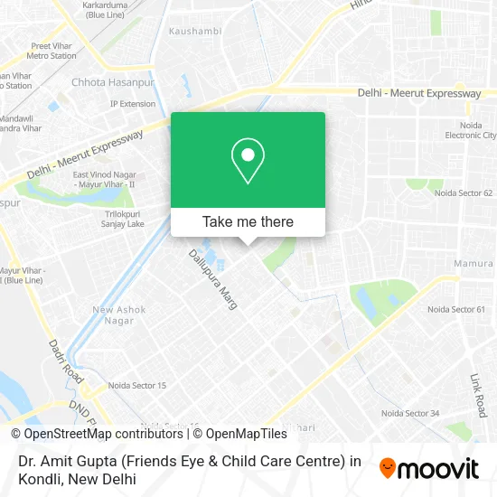 Dr. Amit Gupta (Friends Eye & Child Care Centre) in Kondli map
