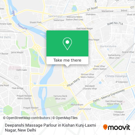 Deepanshi Massage Parlour in Kishan Kunj-Laxmi Nagar map