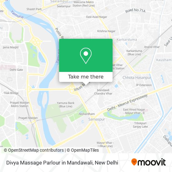 Divya Massage Parlour in Mandawali map