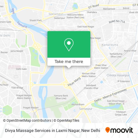 Divya Massage Services in Laxmi Nagar map