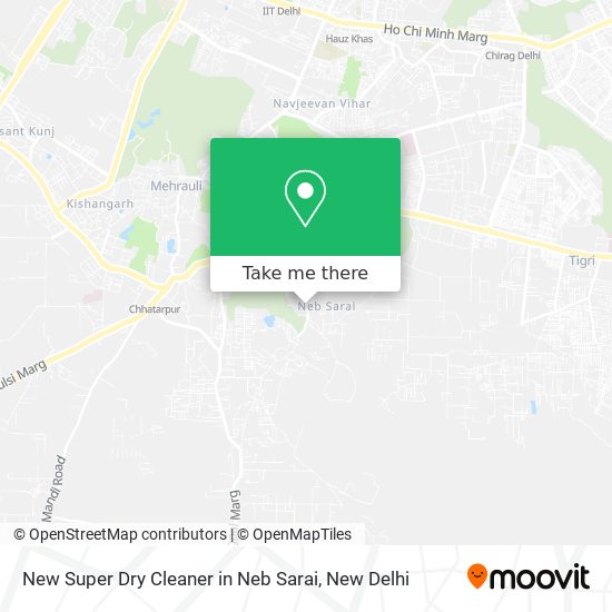 New Super Dry Cleaner in Neb Sarai map